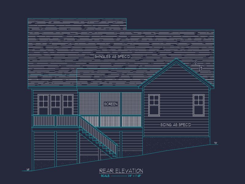 Stunning house Plan with 1.5 Floors, CAD Designs, and Blueprint