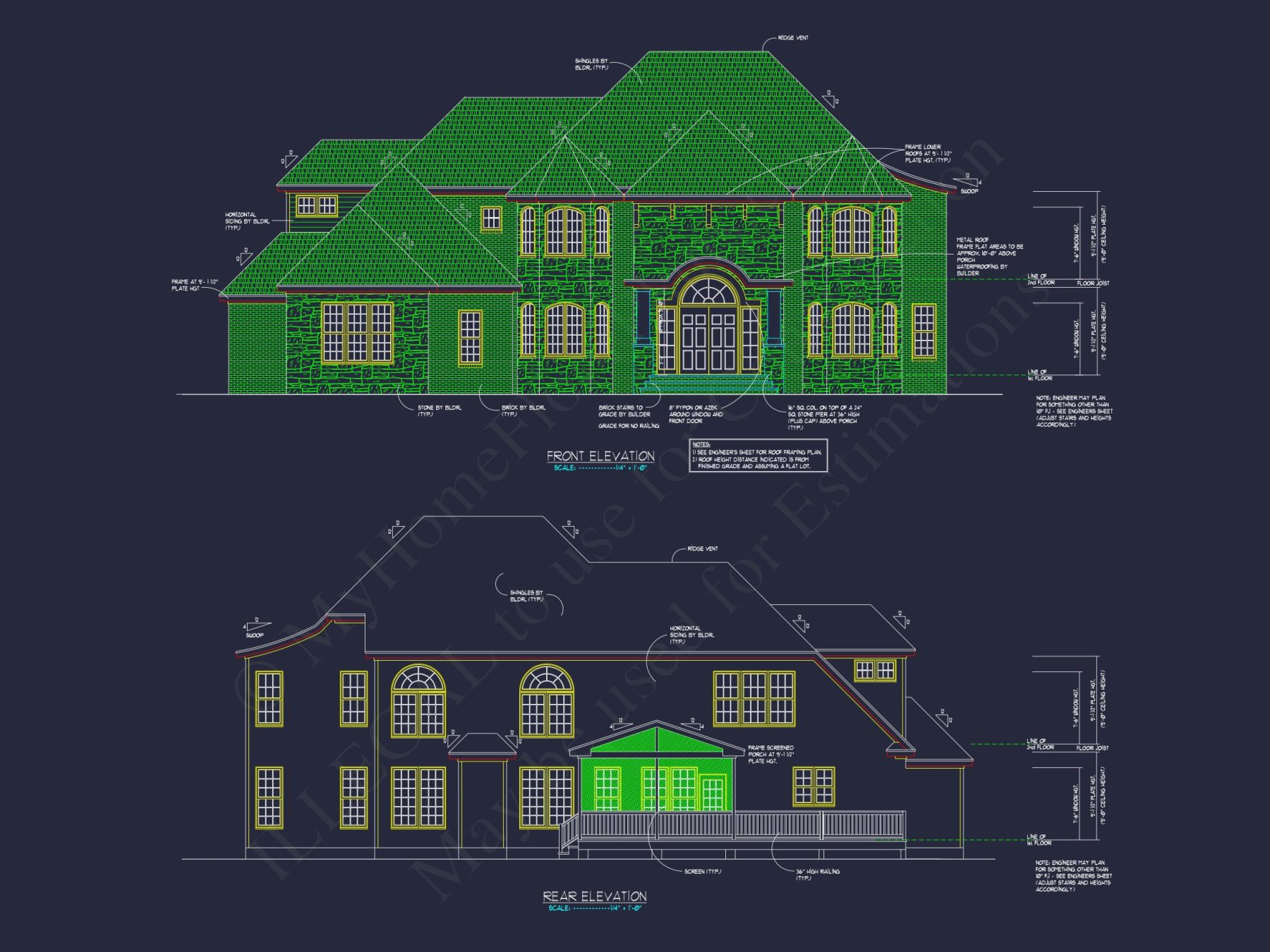 Stunning house Plan with 2 Floors, CAD-Ready Designs Available