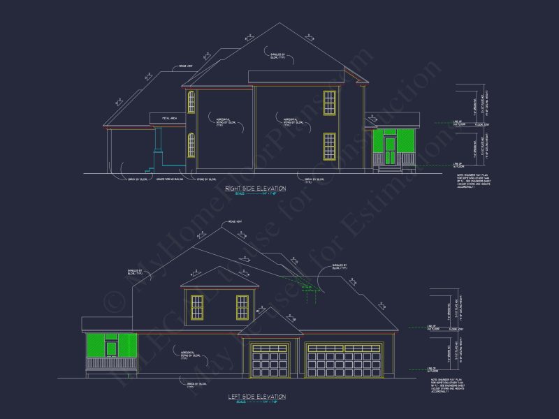 Stunning house Plan with 2 Floors, CAD-Ready Designs Available