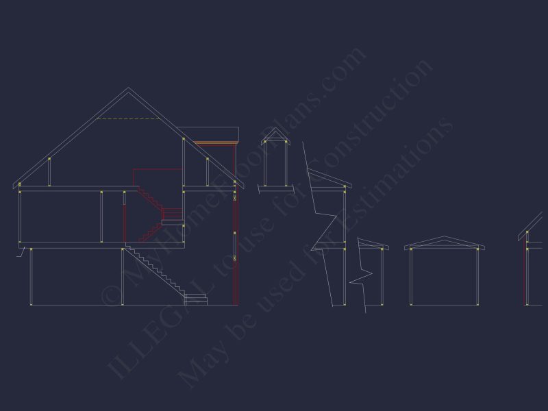 Stunning house Plan with 2.5 Floors, CAD Designs & Features