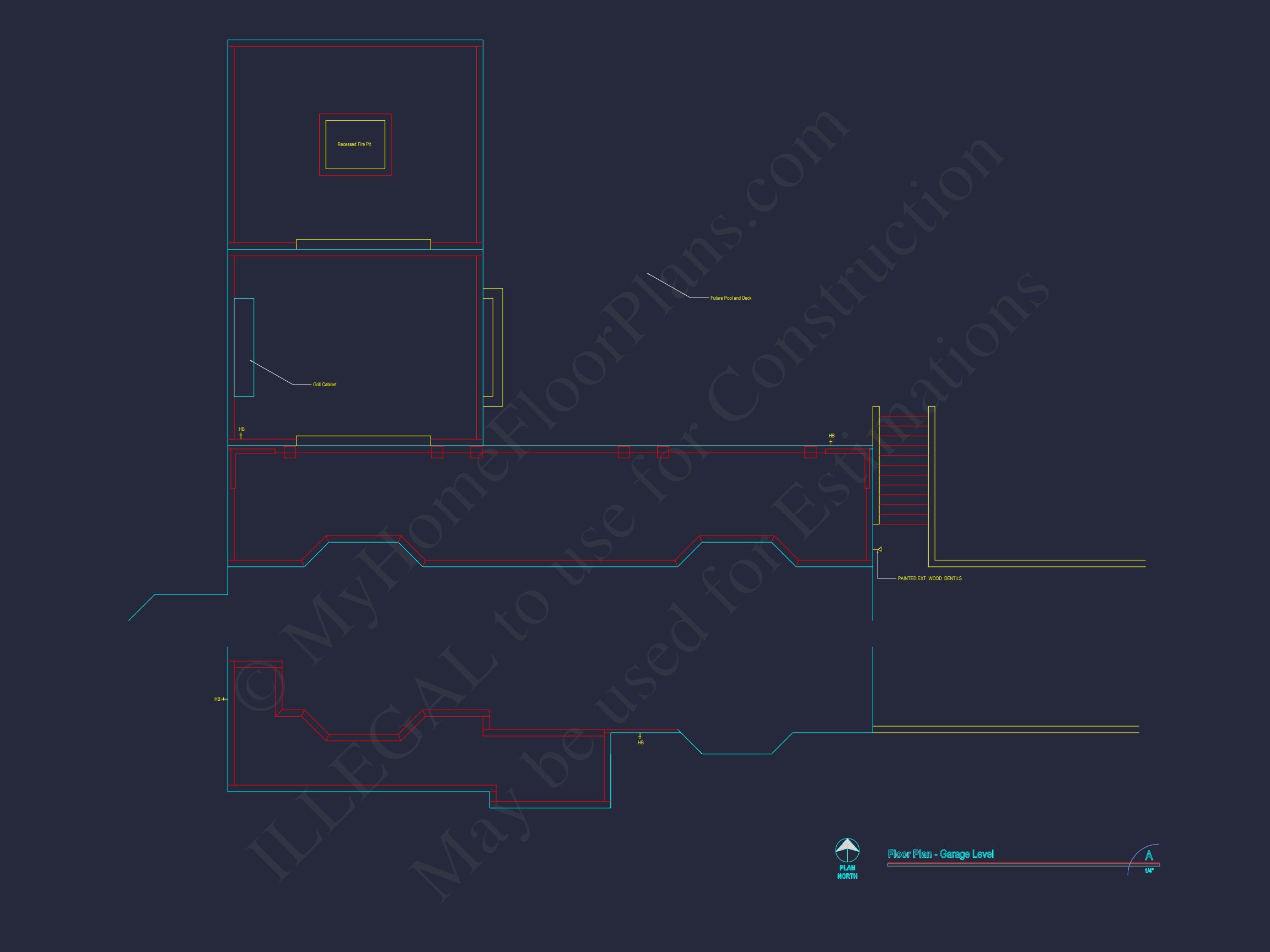 Stunning house Plan with 3D Floor Blueprint CAD Designs