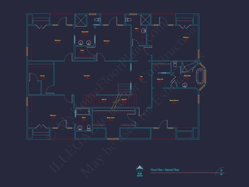 Stunning house Plan with 3D Floor Blueprint CAD Designs