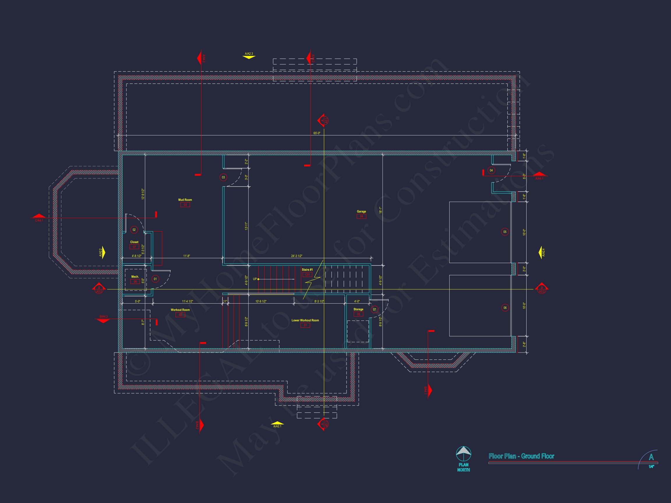 Stunning house Plan with 3D Floor Blueprint CAD Designs