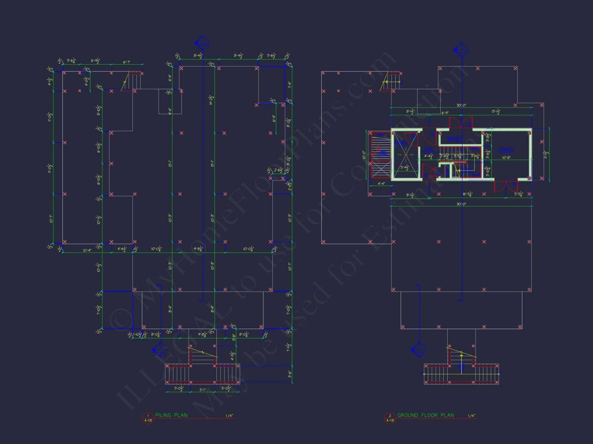 Stunning house Plan with CAD Designs & Architectural Blueprints