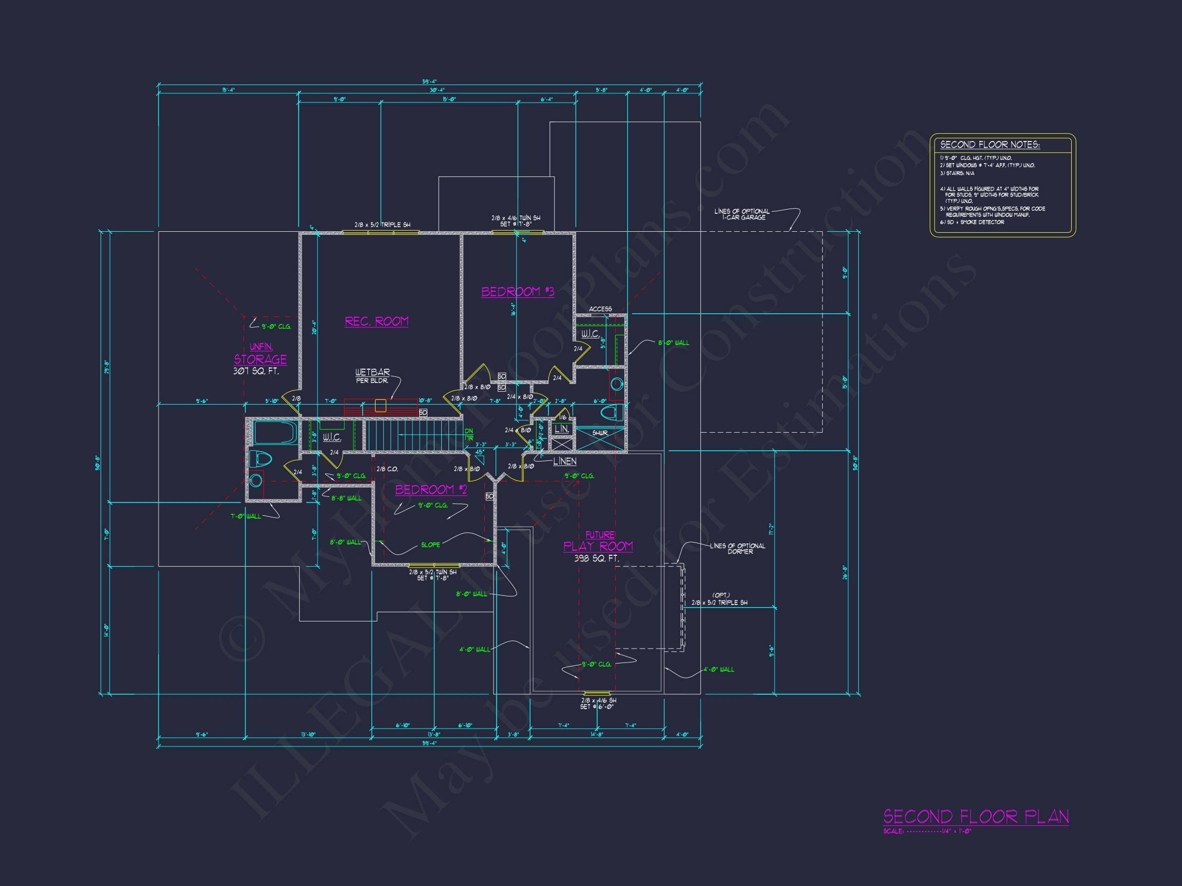Stunning house Plan with Open Floor Design & CAD Blueprint