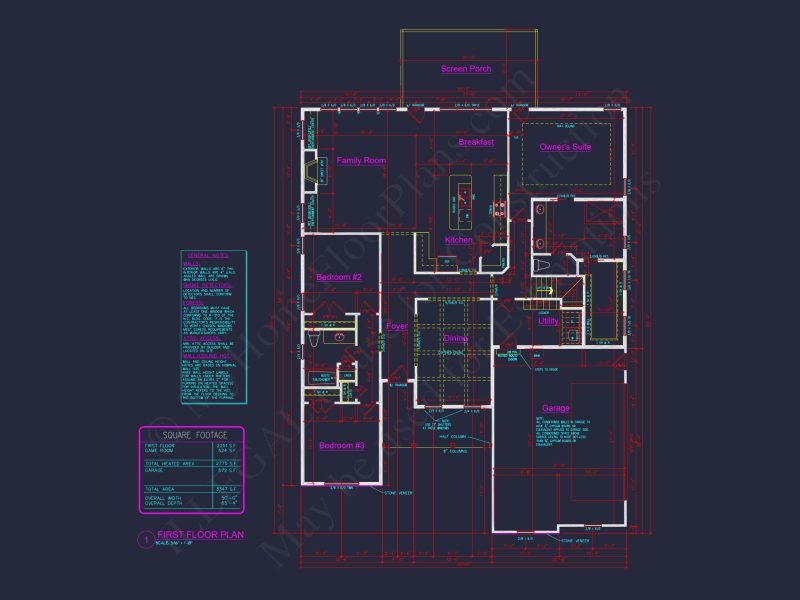Stunning house Plan with Open Floor Plan and Bonus Features