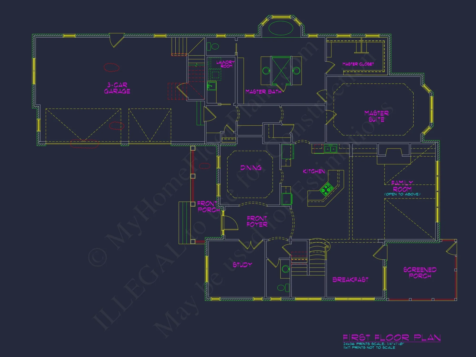 Stunning house Plan with Spacious CAD Blueprint Designs
