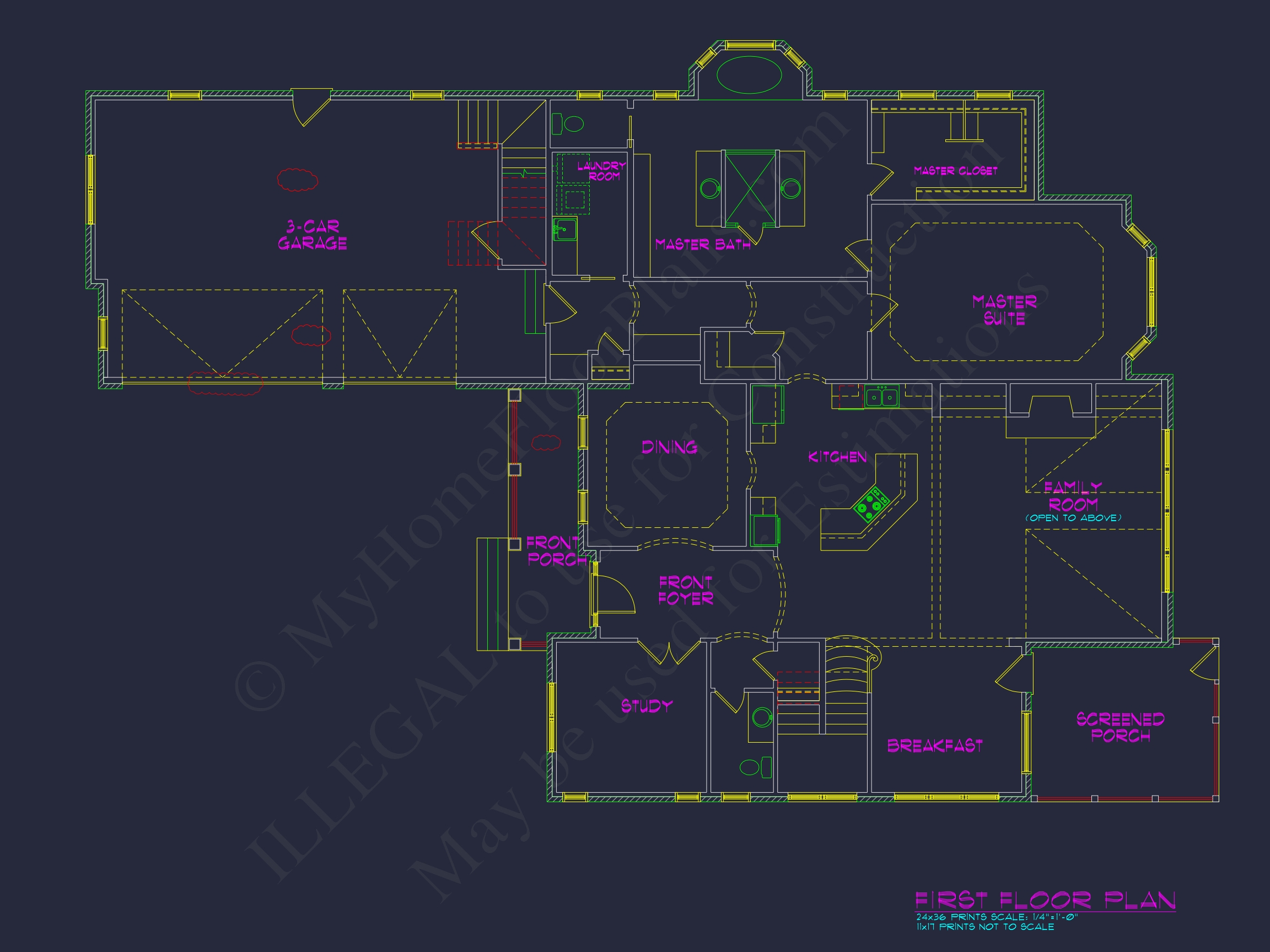 Stunning Home Plan with Spacious CAD Blueprint Designs