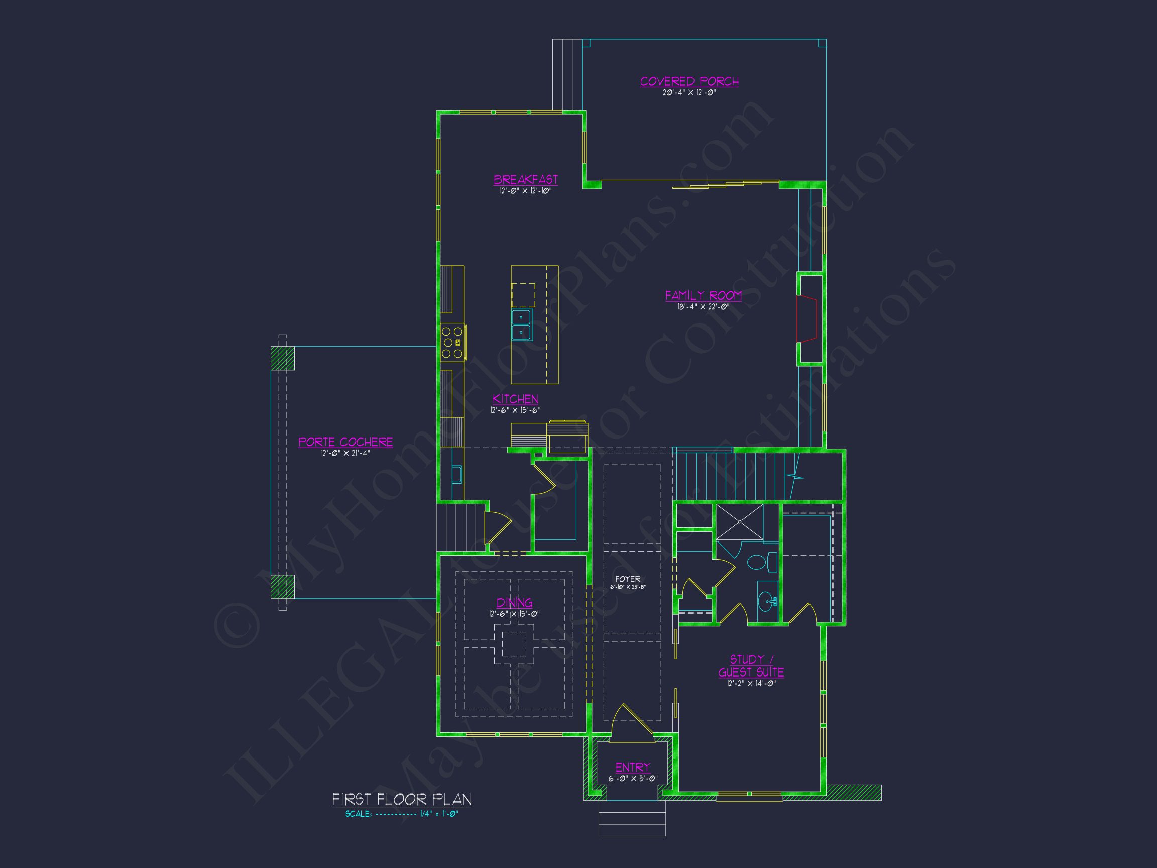 Stunning Modern Craftsman house Plan with CAD Designs