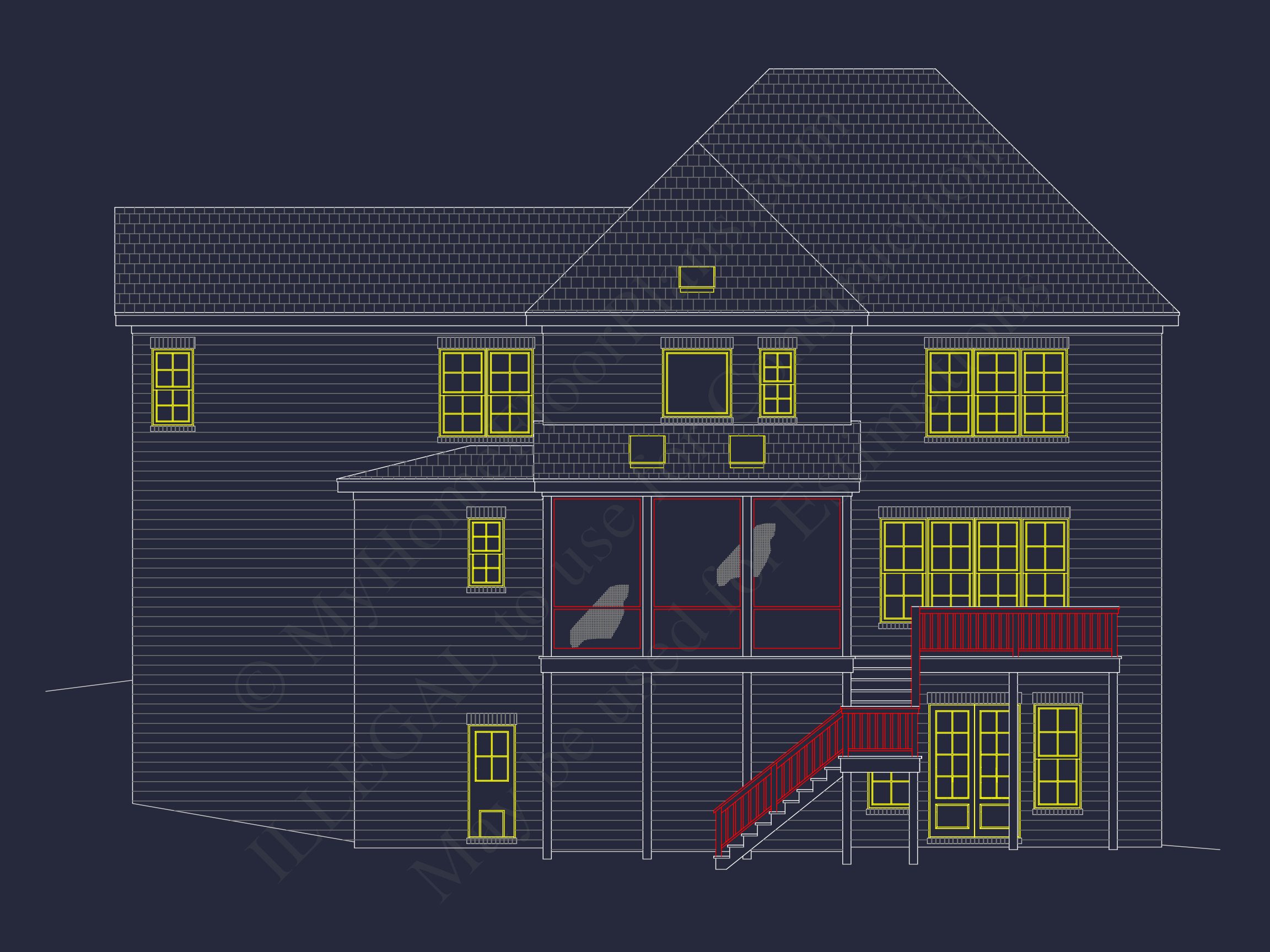 Stunning Traditional house Plan with 3.5 Floors and CAD Designs