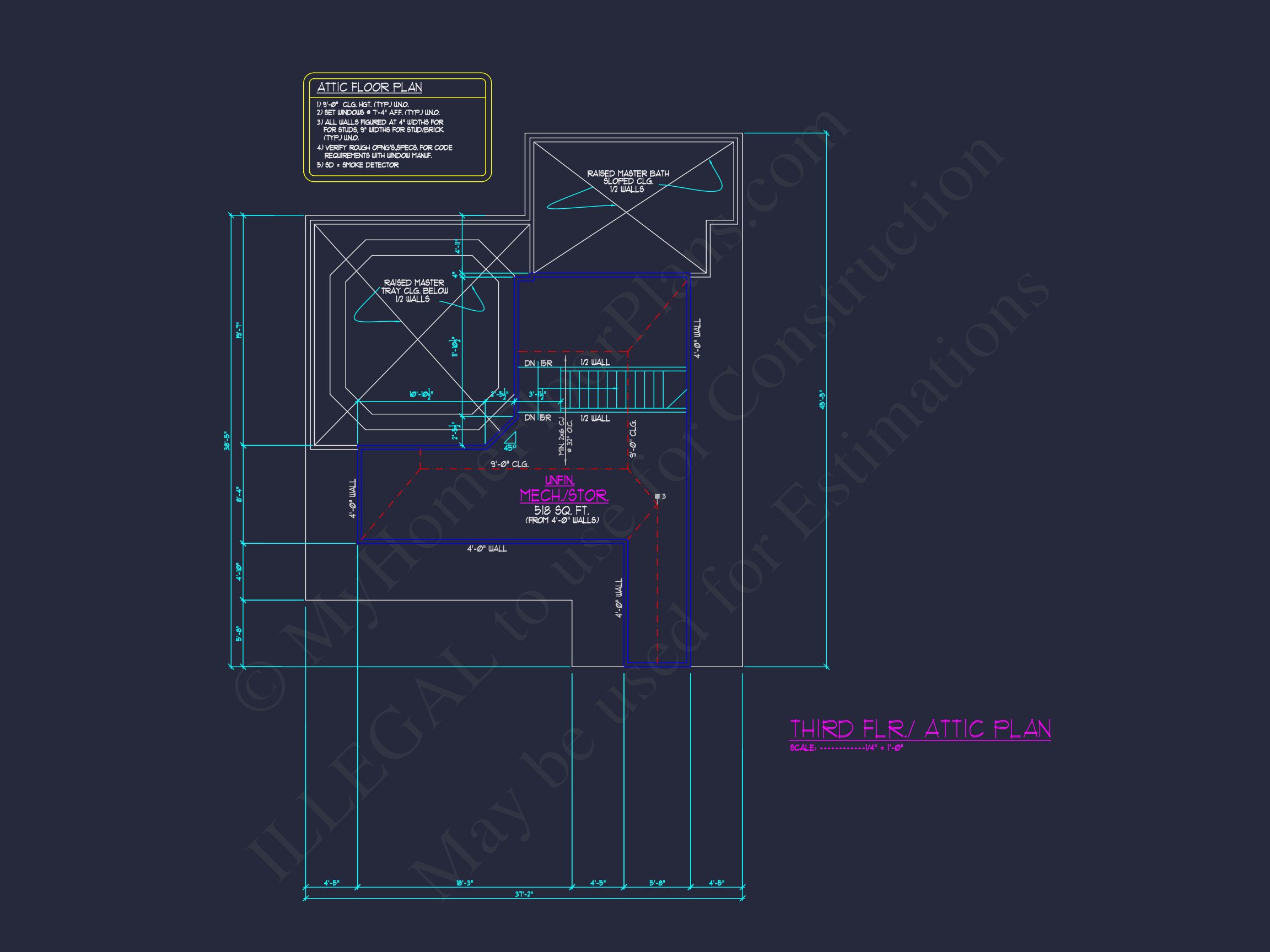 Stunning Traditional house Plan with 3.5 Floors and CAD Designs