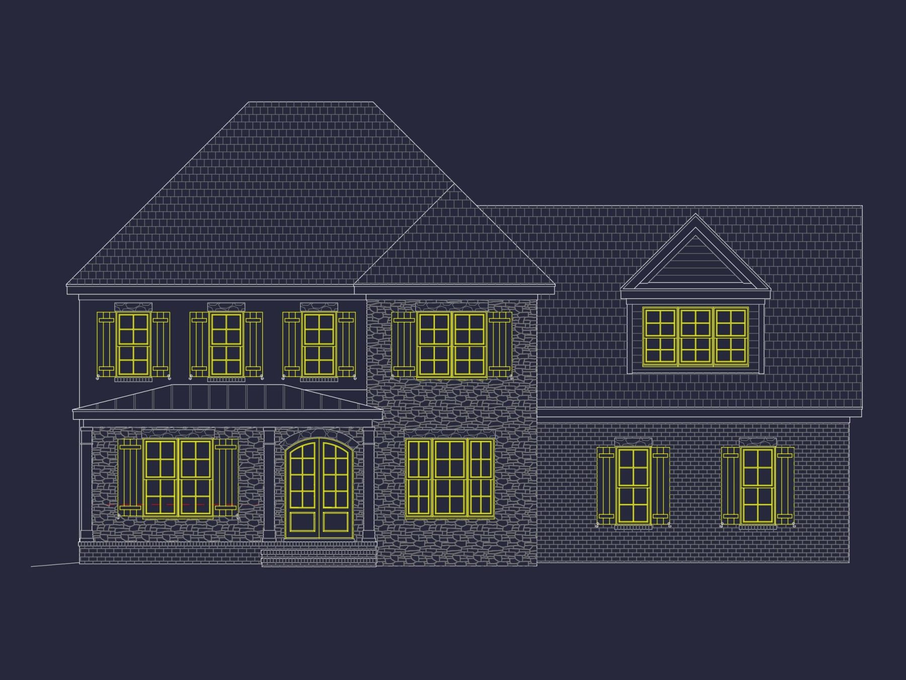 Stunning Traditional house Plan with 3.5 Floors and CAD Designs