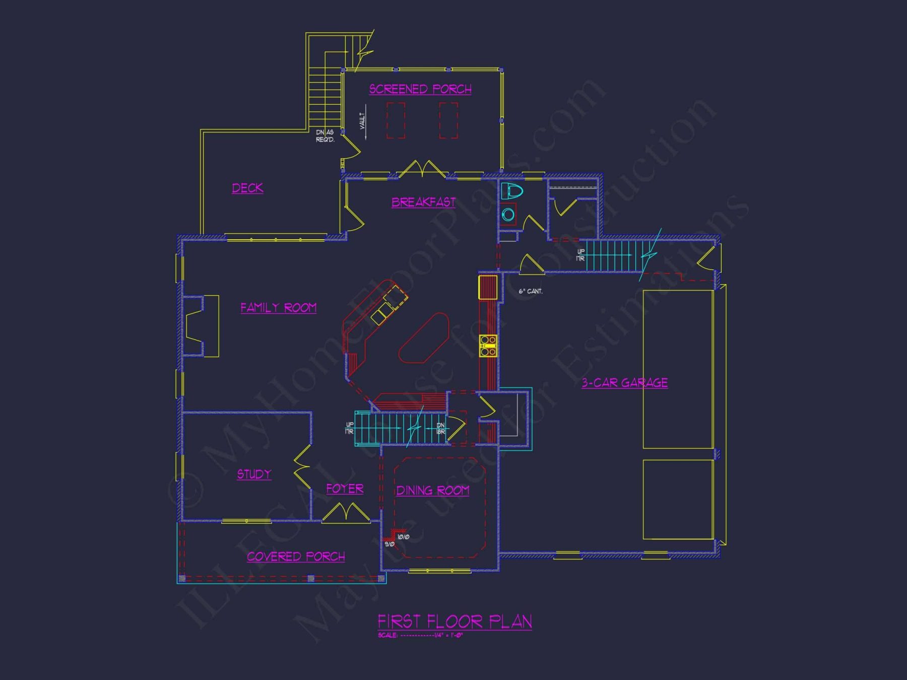 Stunning Traditional house Plan with 3.5 Floors and CAD Designs