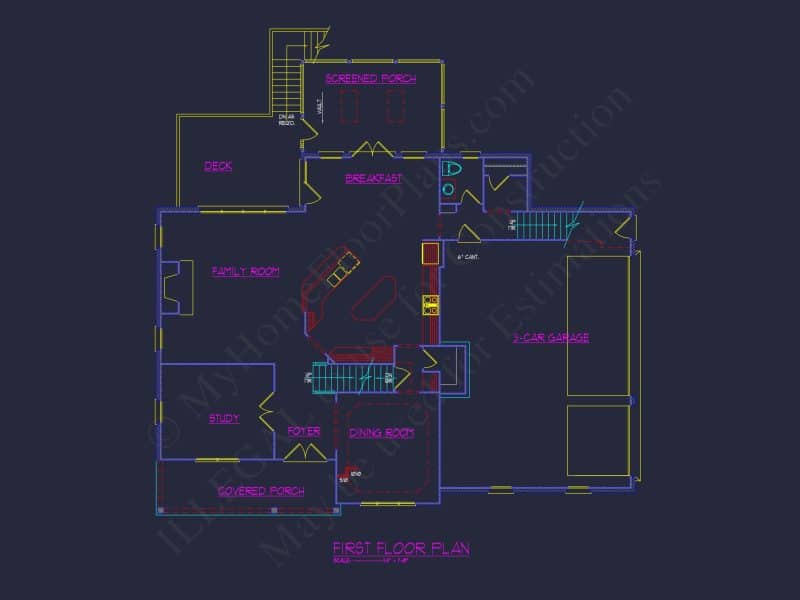 Stunning Traditional house Plan with 3.5 Floors and CAD Designs