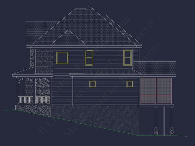 Stunning Traditional house Plan with 3.5 Stories and CAD Designs