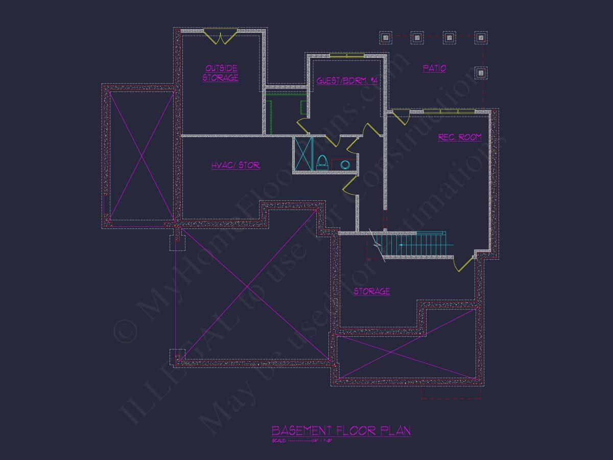 Stunning Traditional house Plan with 3.5 Stories and CAD Designs