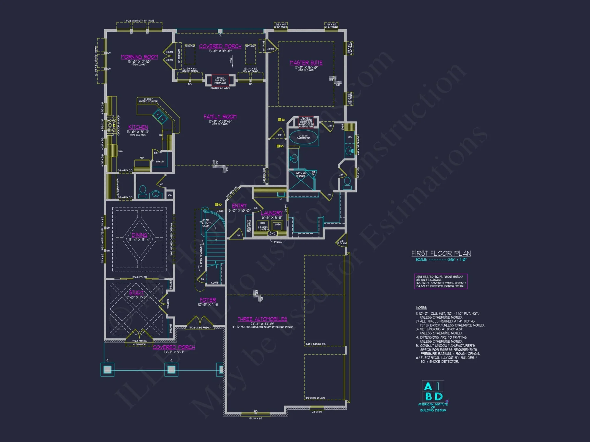 Stunning Transitional house Plan with 2 Stories & 4, 662 SF