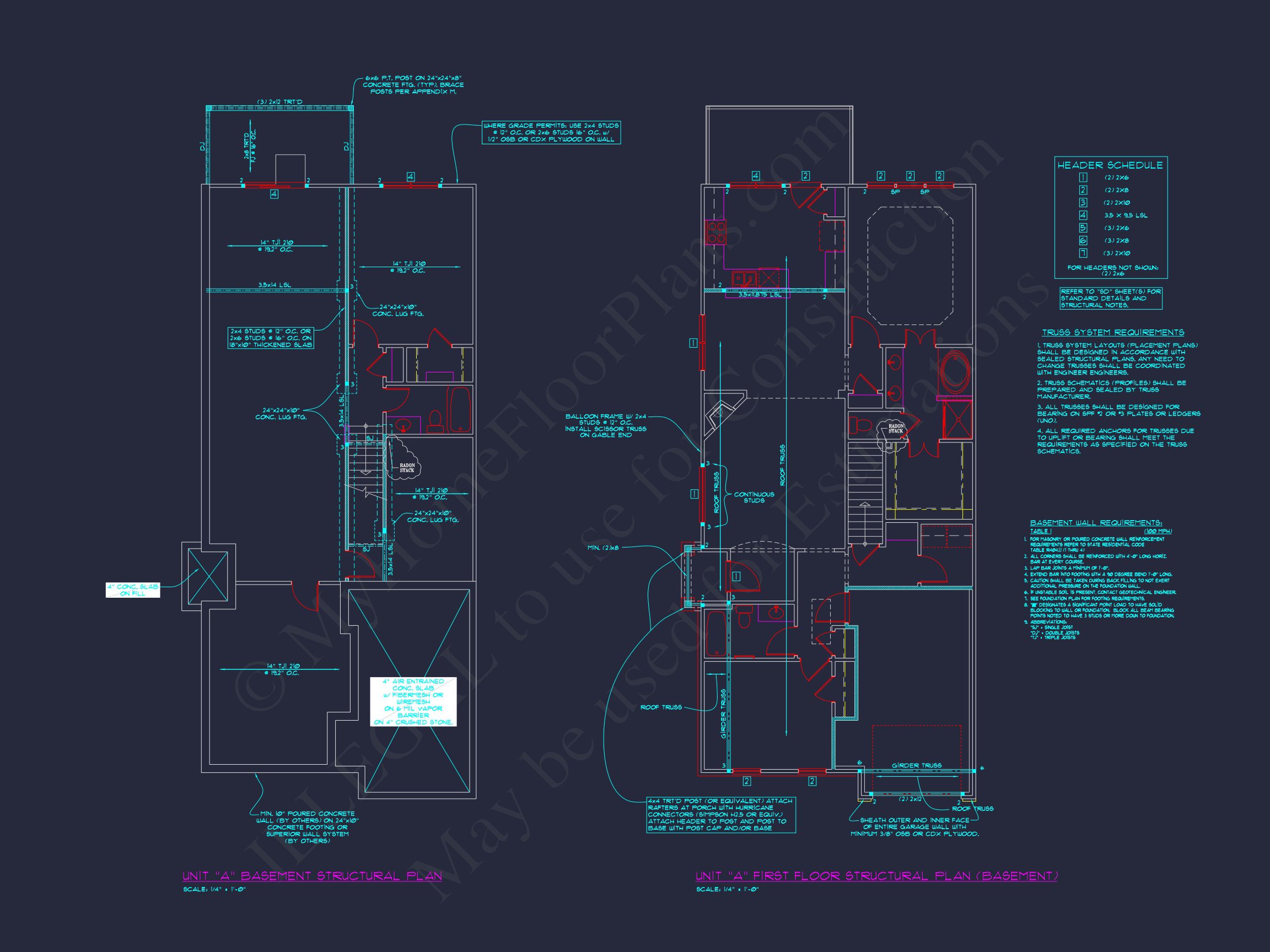 Stylish 2-Bedroom Townhome Blueprint - 2-Story CAD Design