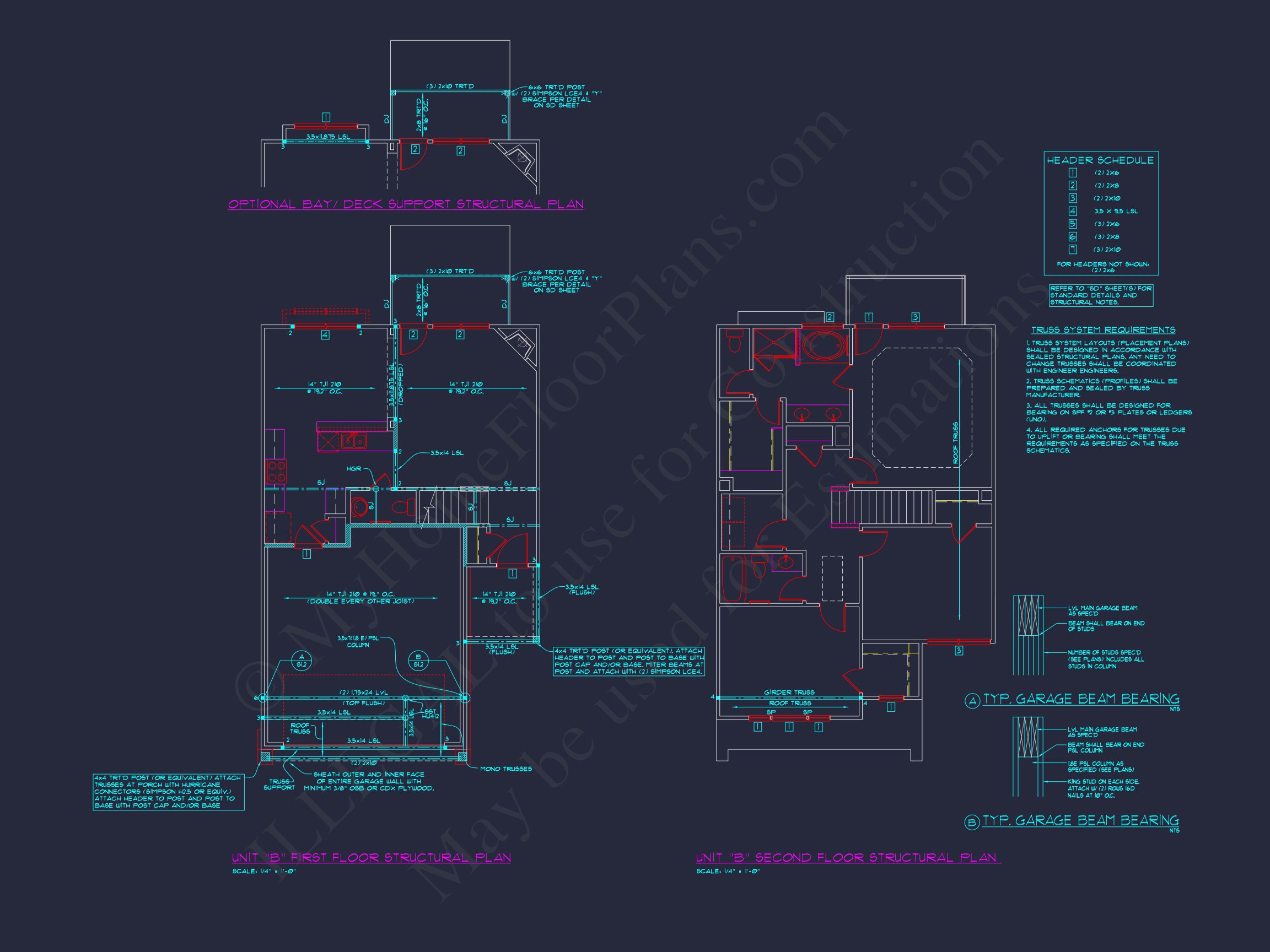Stylish 2-Bedroom Townhome Blueprint - 2-Story CAD Design
