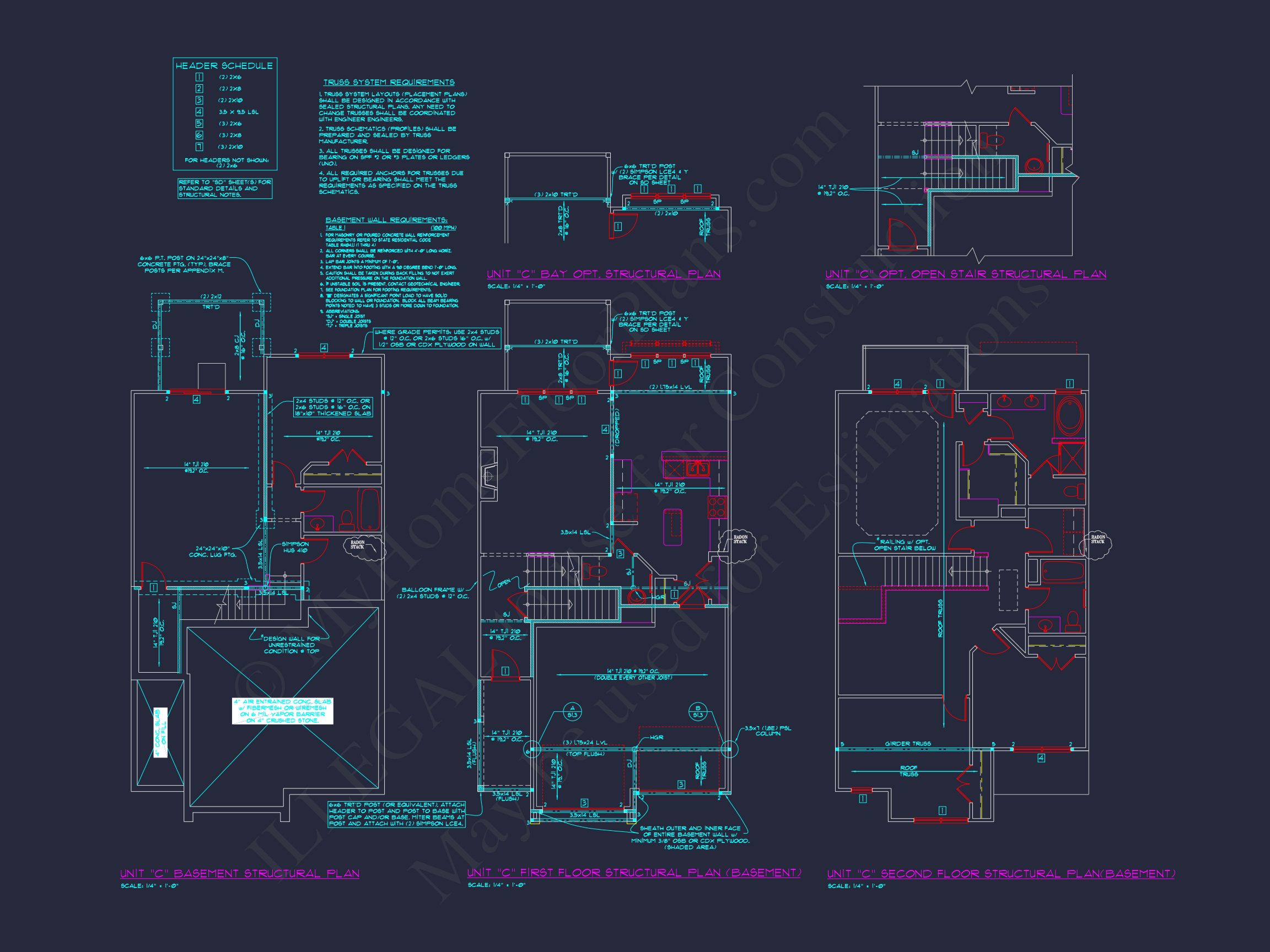 Stylish 2-Bedroom Townhome Blueprint - 2-Story CAD Design