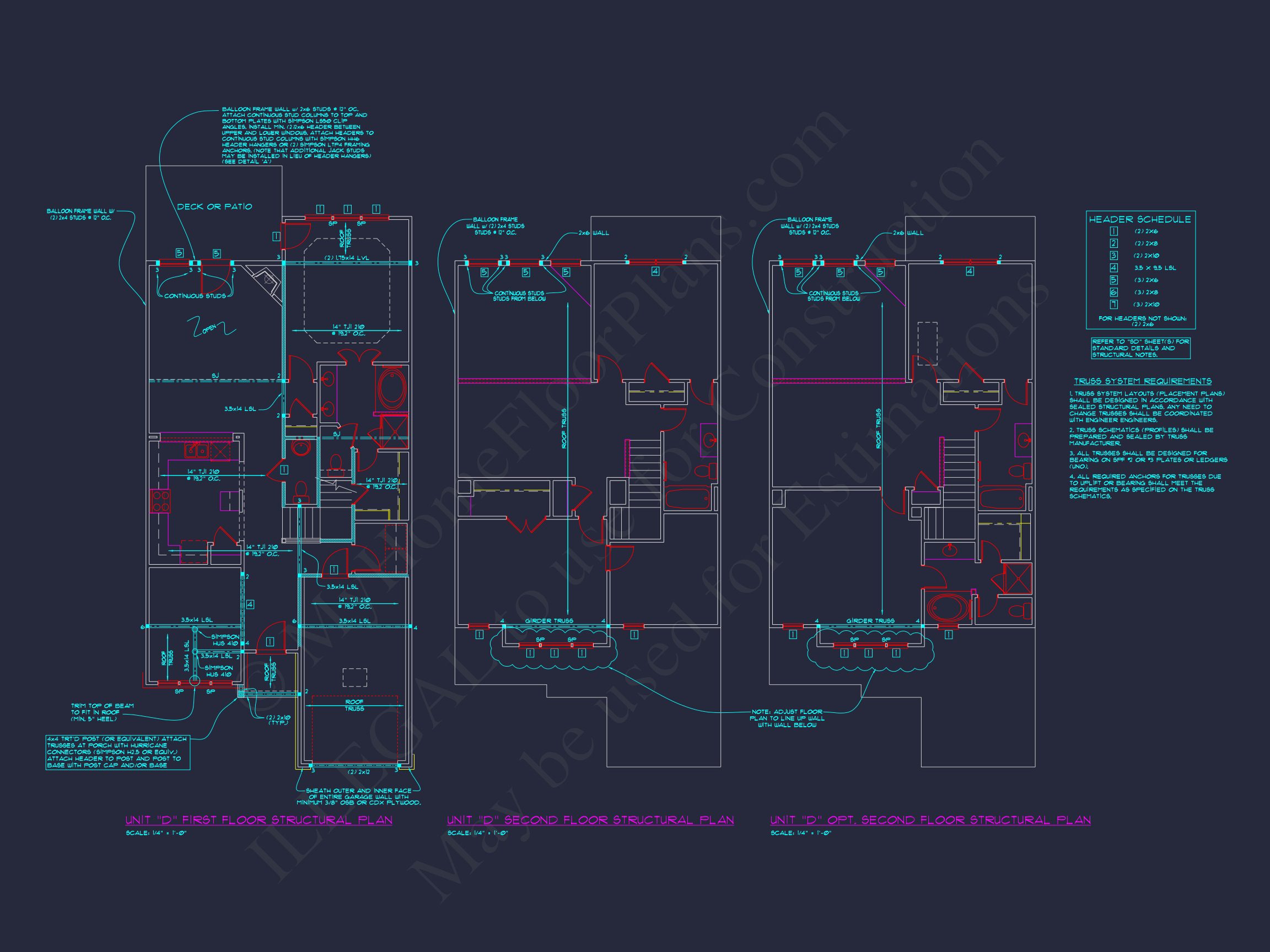 Stylish 2-Bedroom Townhome Blueprint - 2-Story CAD Design