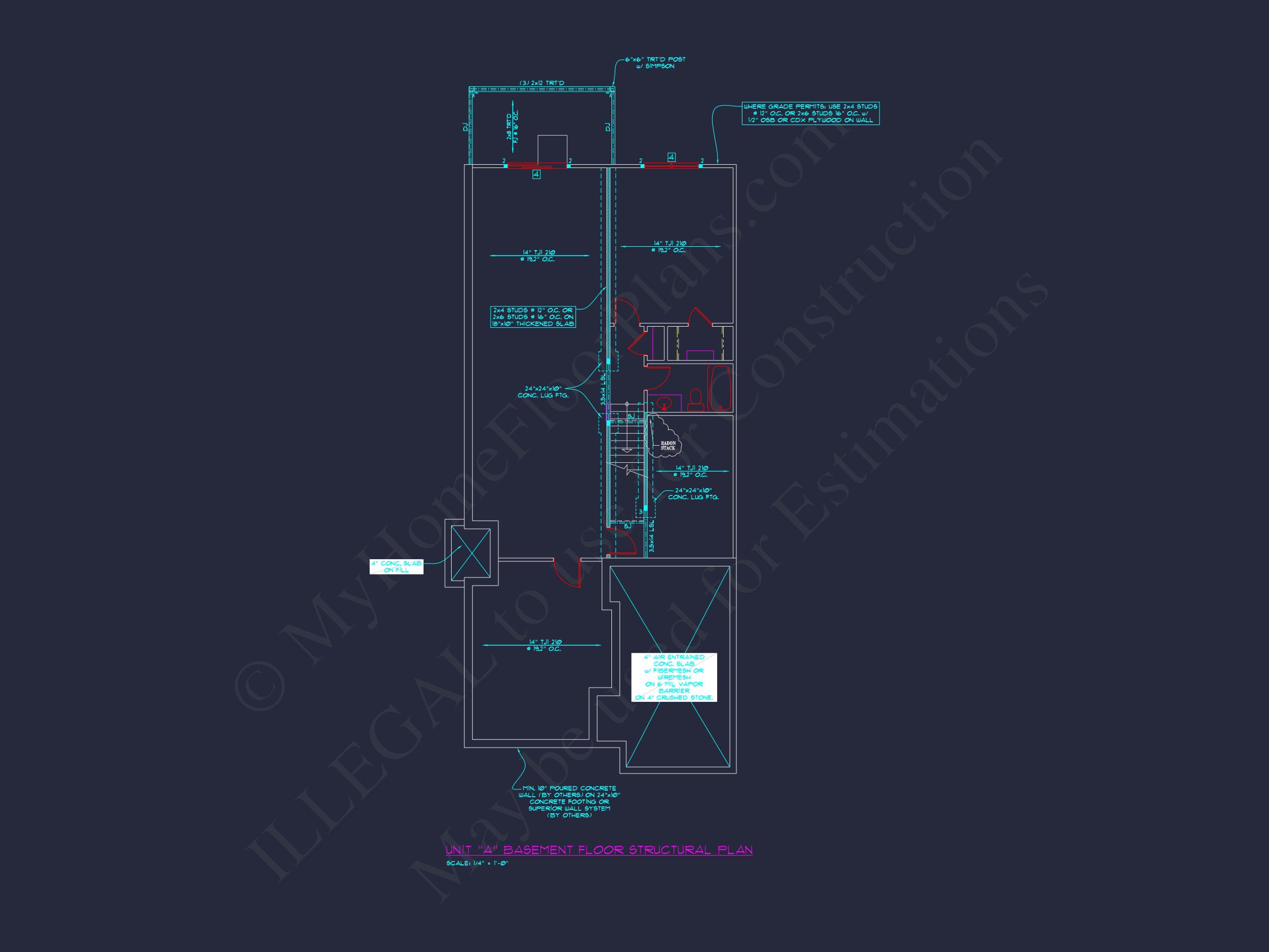 Stylish 2-Bedroom Townhome Blueprint - 2-Story CAD Design