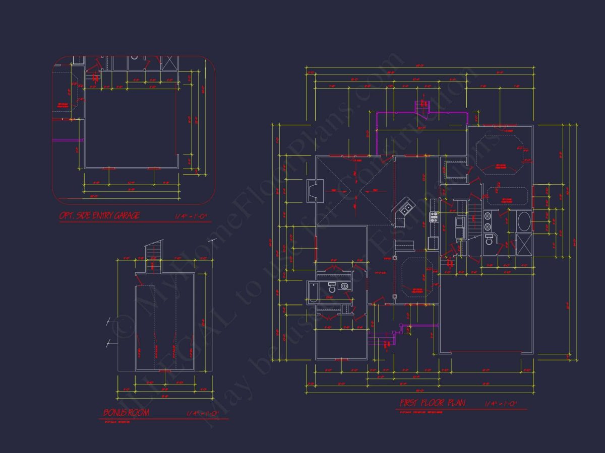 Stylish 2-Story house Plan with 3 Bedrooms, 2 Baths & CAD Designs