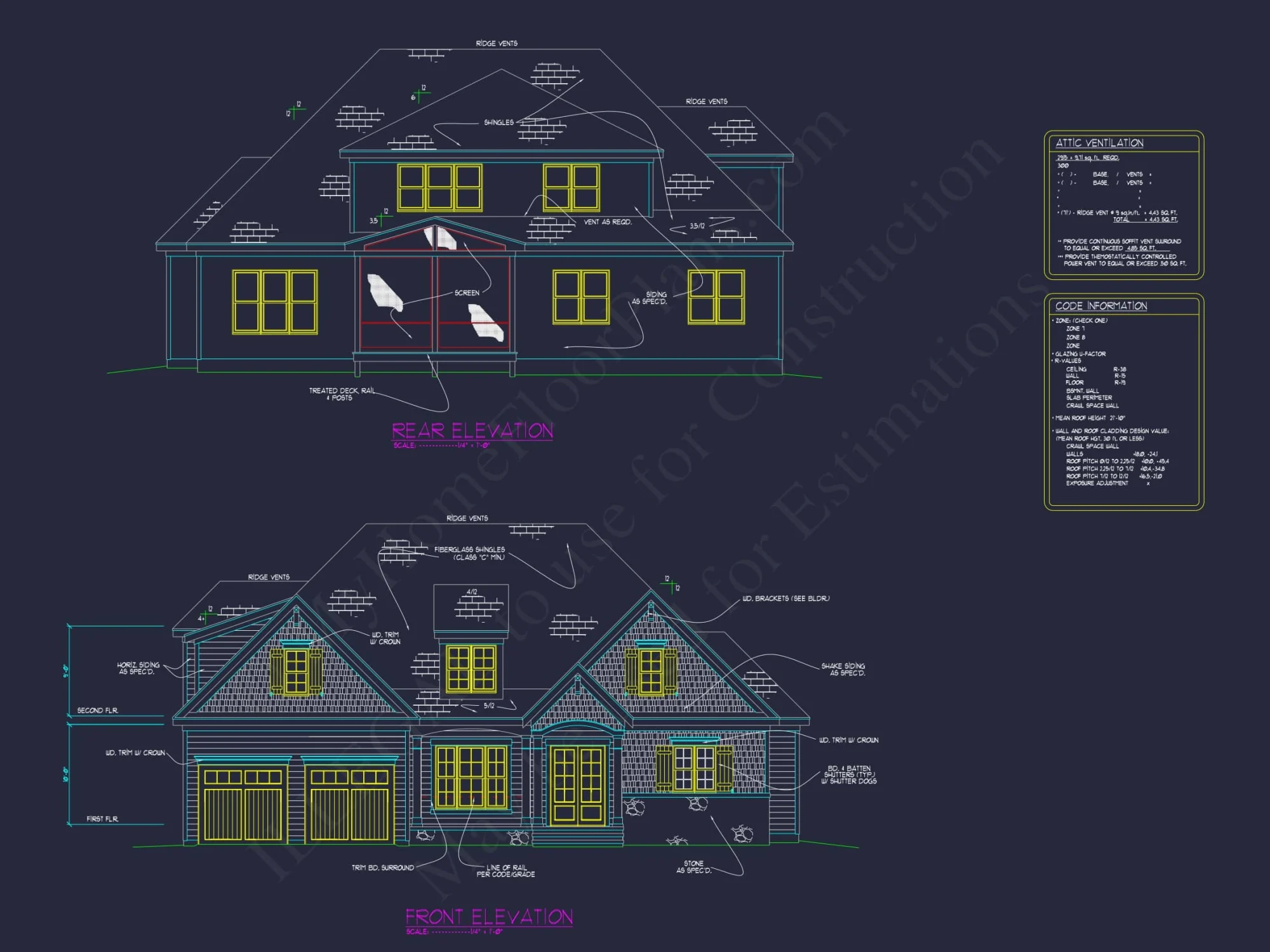 Stylish 2-Story house Plan with 4 Bedrooms and Open Floor Plan