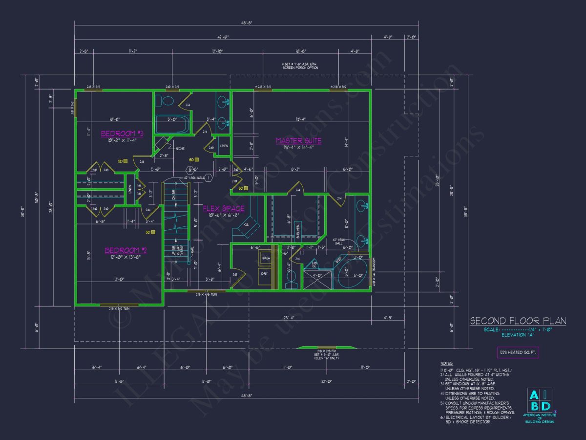 Stylish 2-Story house Plan with Detailed CAD Blueprint Designs