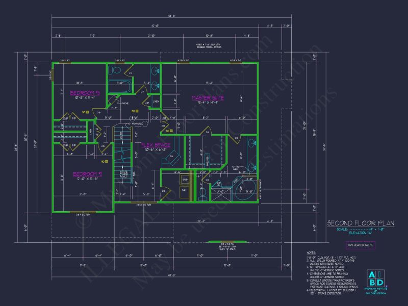 Stylish 2-Story house Plan with Detailed CAD Blueprint Designs