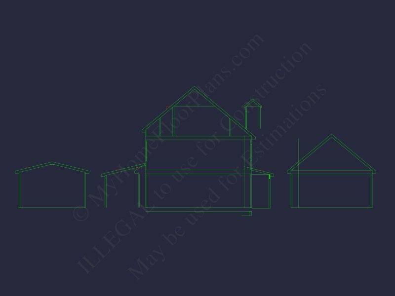 Stylish 2-Story house Plan with Detailed CAD Blueprint Designs