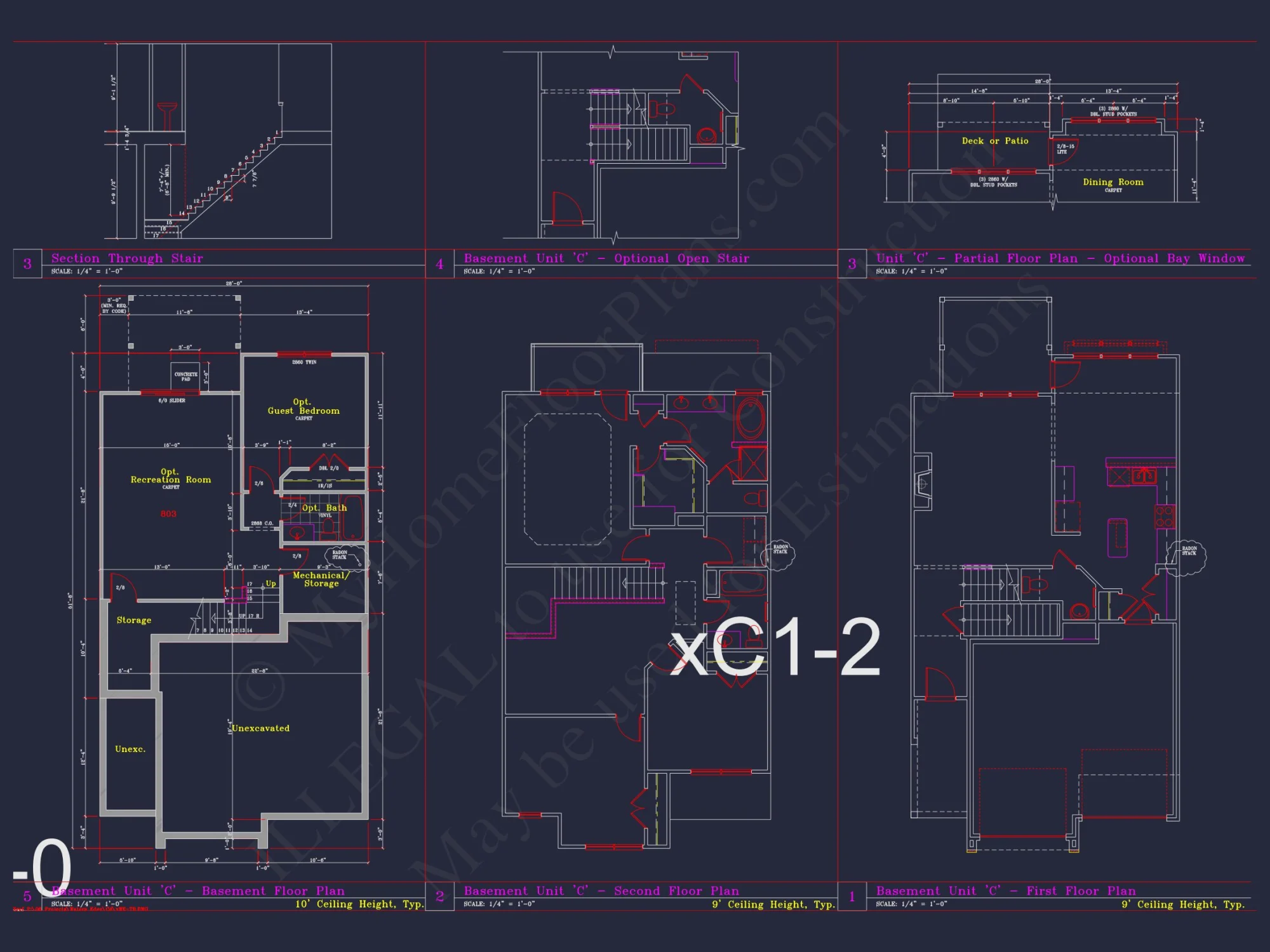Stylish 3-Bedroom Townhome Plan with CAD and Blueprints