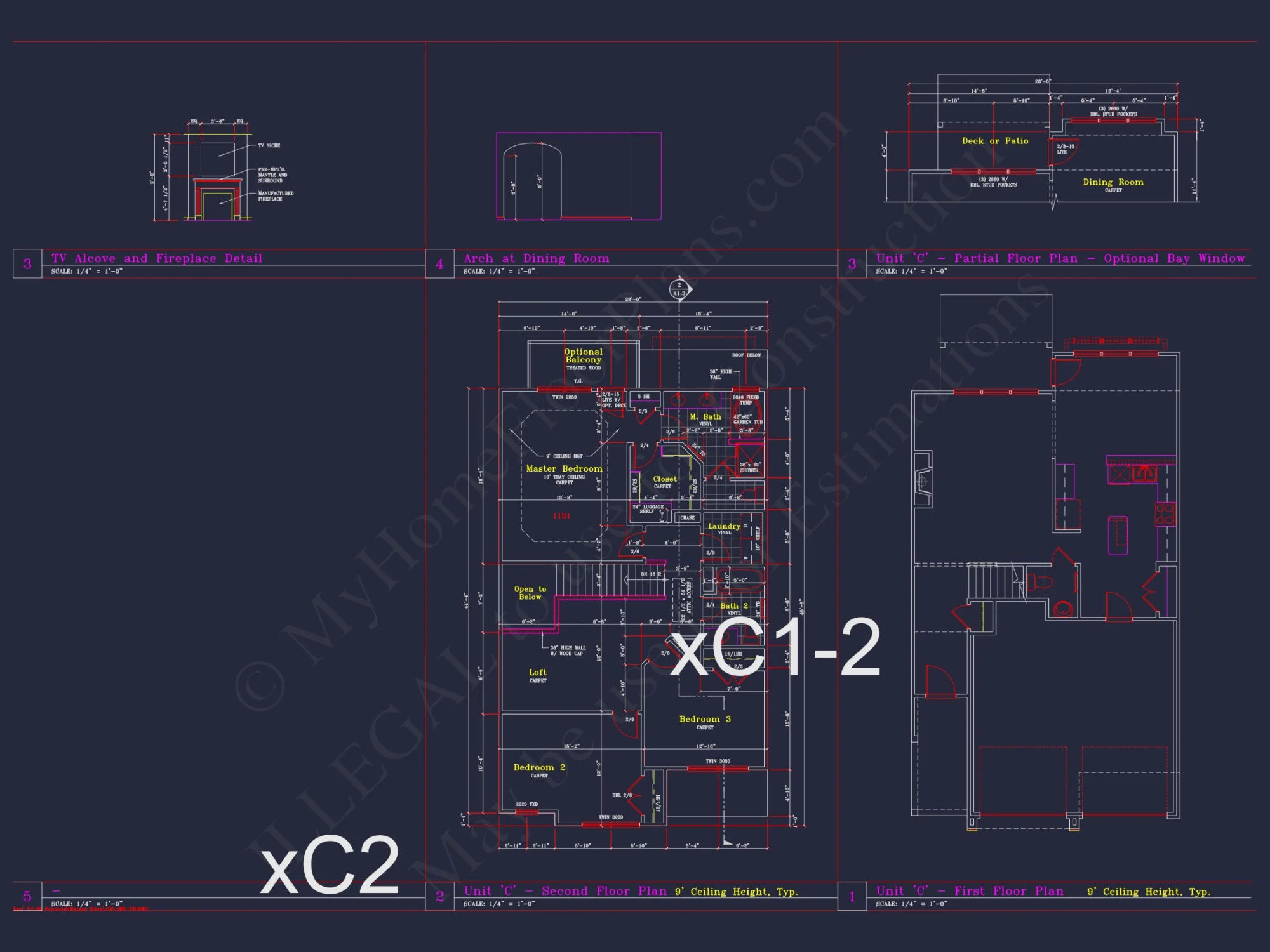Stylish 3-Bedroom Townhome Plan with CAD and Blueprints