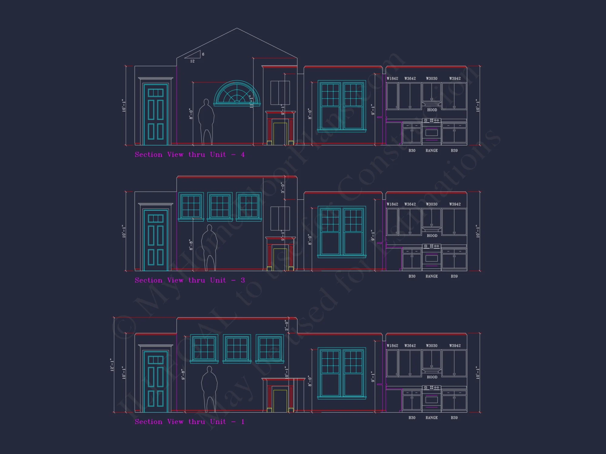 Stylish 3-Bedroom Townhome Plan with CAD and Blueprints