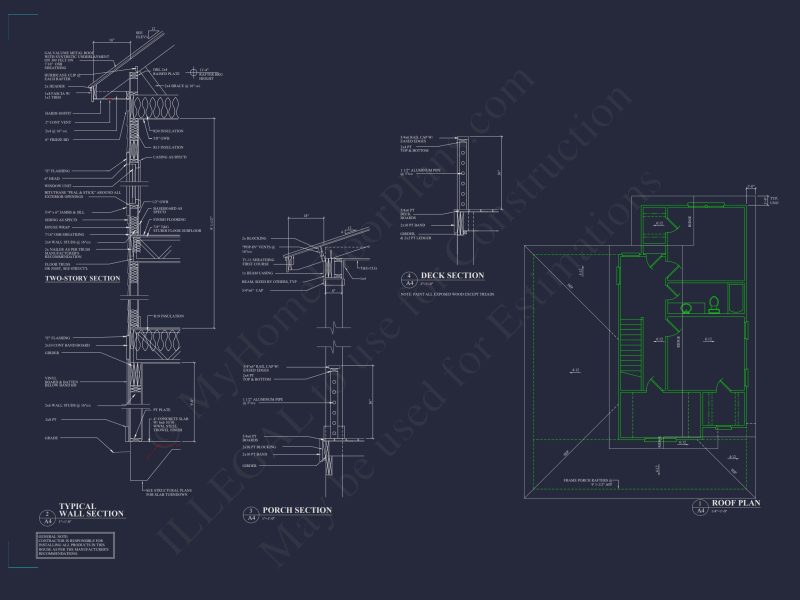 Stylish 3-Story Coastal house Plan with CAD Blueprint Designs