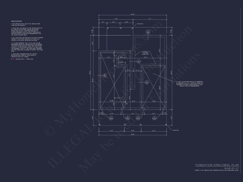 Stylish 3-Story Coastal house Plan with CAD Blueprint Designs