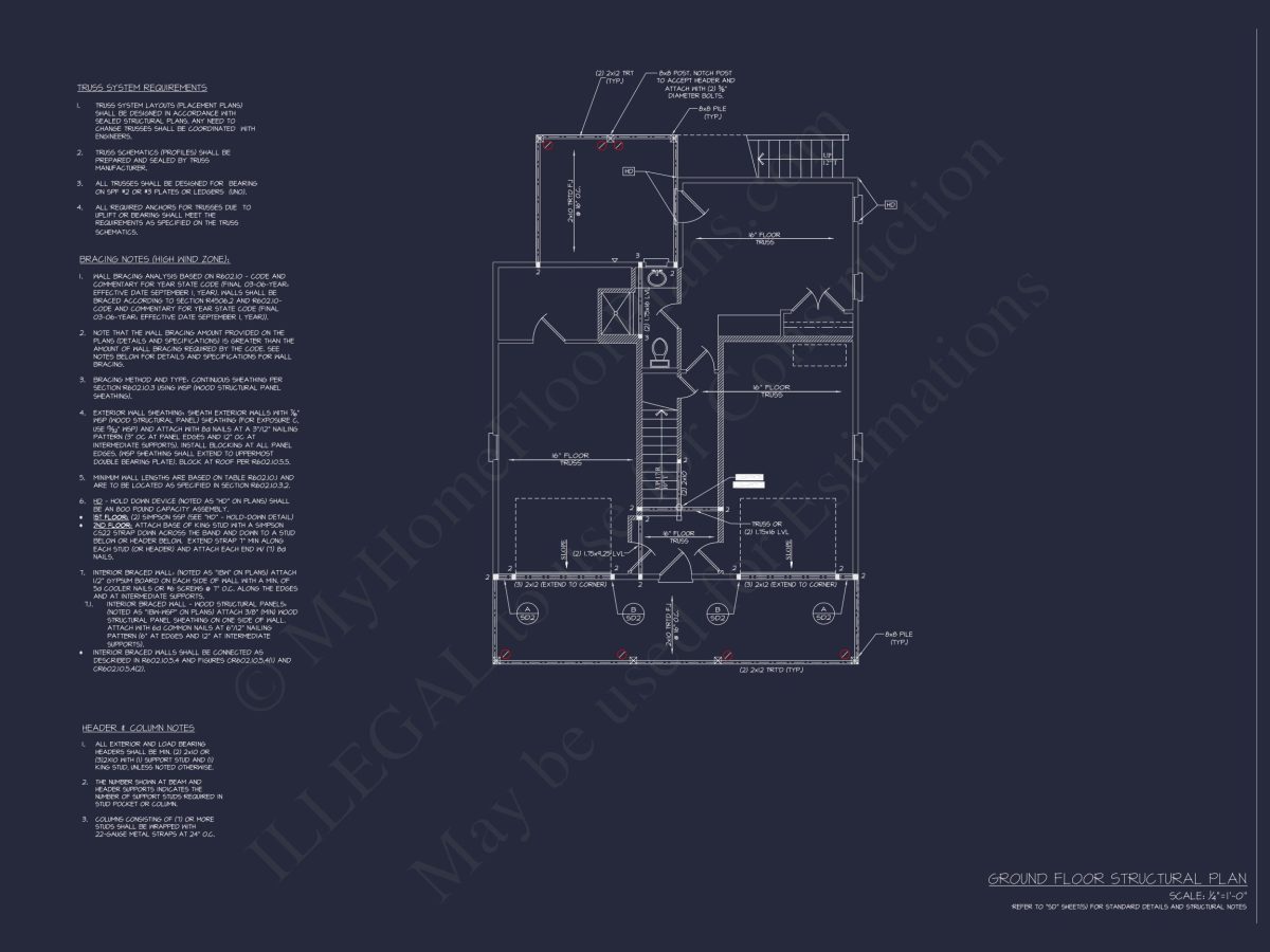 Stylish 3-Story Coastal house Plan with CAD Blueprint Designs