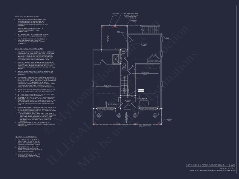 Stylish 3-Story Coastal house Plan with CAD Blueprint Designs