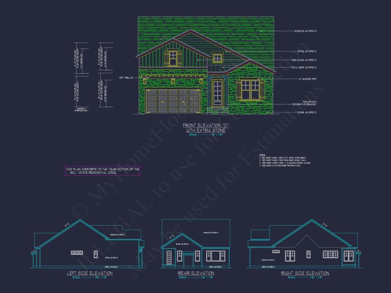 Stylish Craftsman house Plan with Two-Story Floor Designs