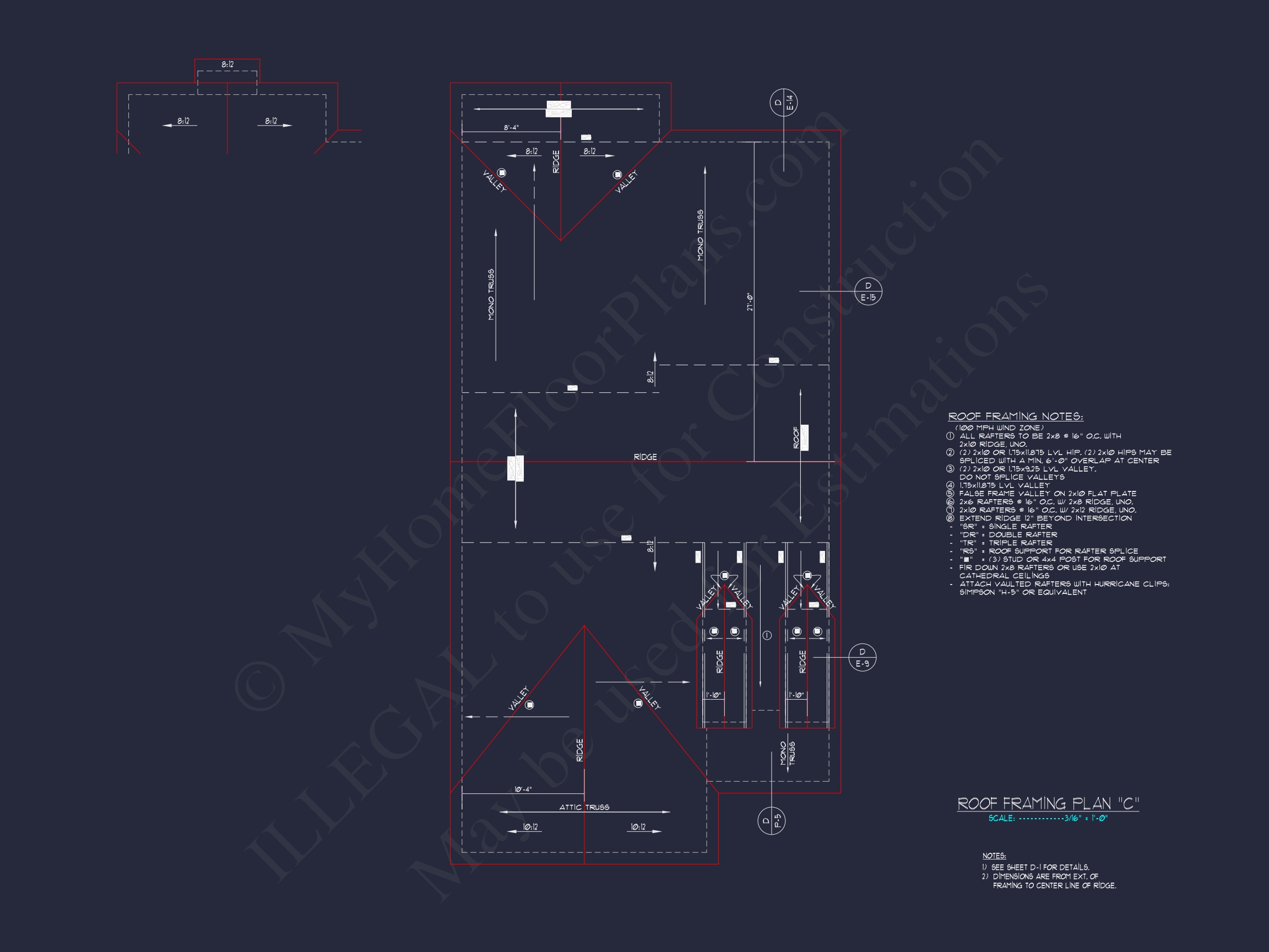 Stylish Home Plan: 3-Bedroom CAD Floor Designs & Blueprint