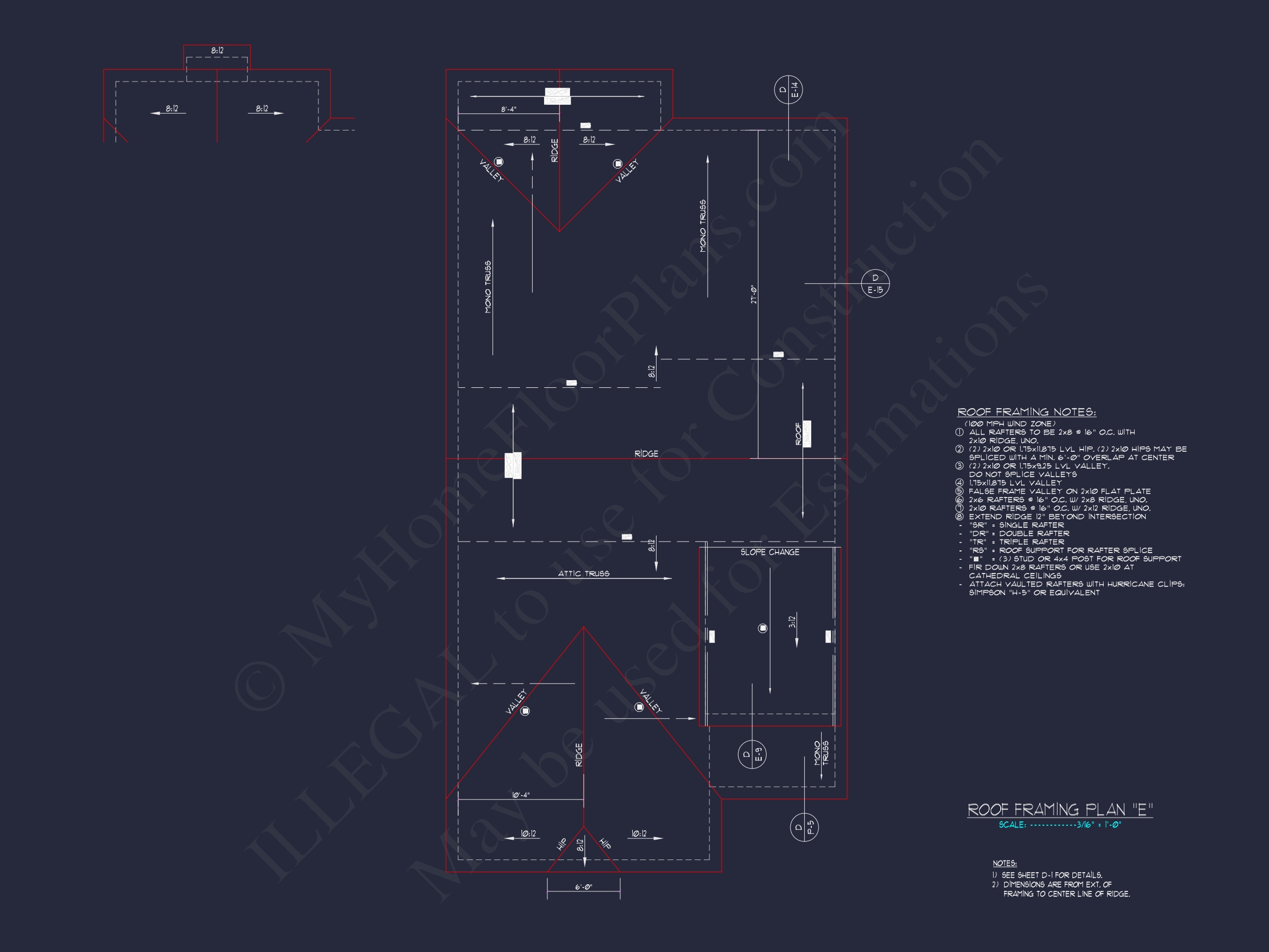 Stylish Home Plan: 3-Bedroom CAD Floor Designs & Blueprint