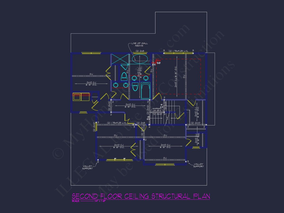 Stylish house Plan with 2.5 Stories, Blueprint, and CAD Designs