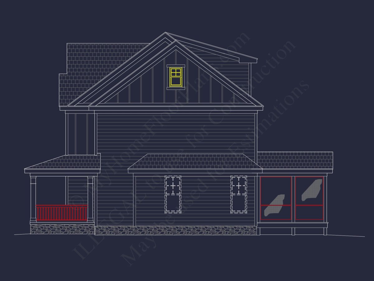 Stylish house Plan with 2.5 Stories, Blueprint, and CAD Designs