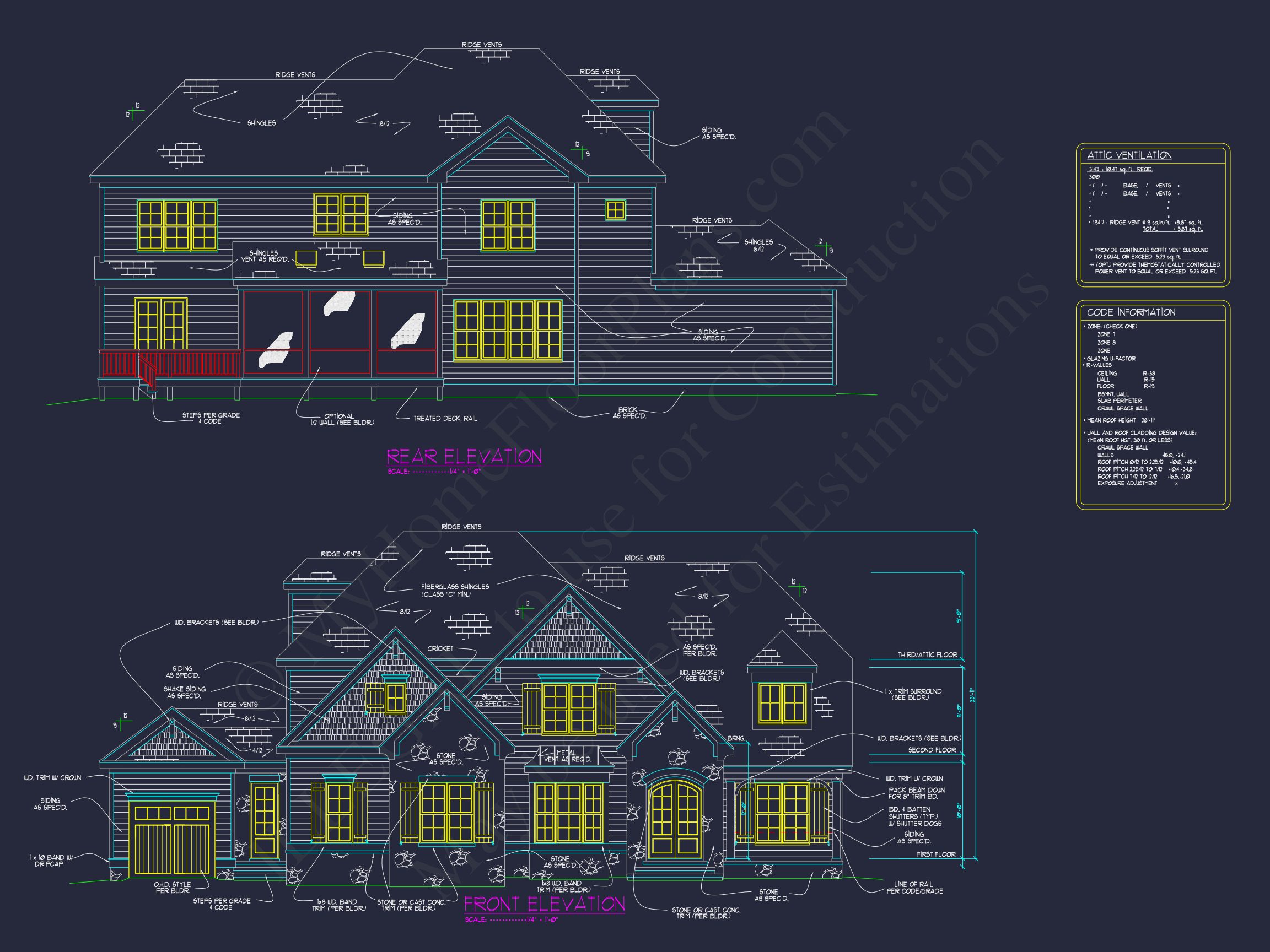 Stylish Home Plan with CAD Designs