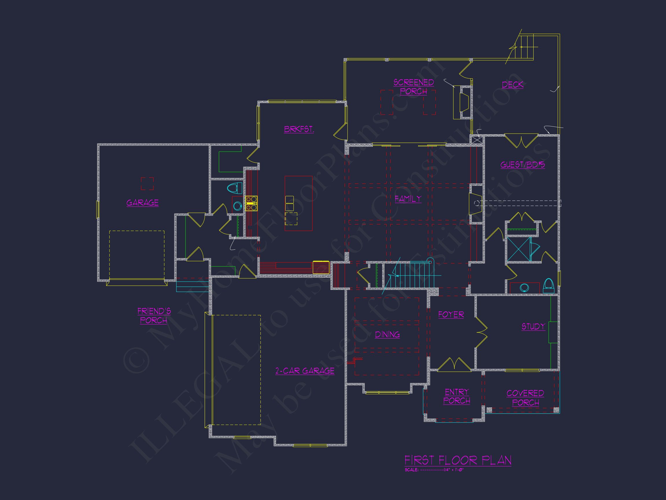 Stylish Home Plan with CAD Designs