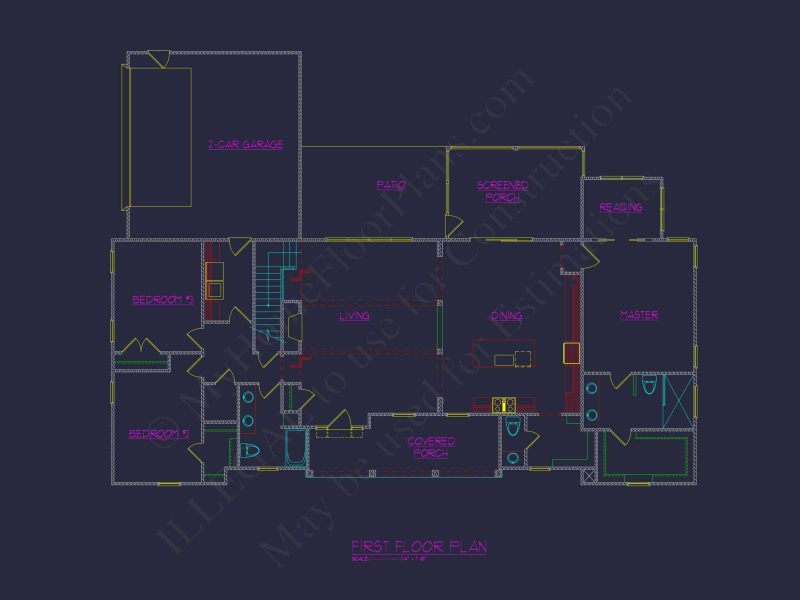 Stylish Modern Craftsman Floor Plan with Open Design