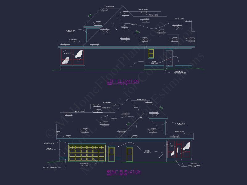 Timeless house Floor Plan: 2-Story CAD Designs & Blueprint
