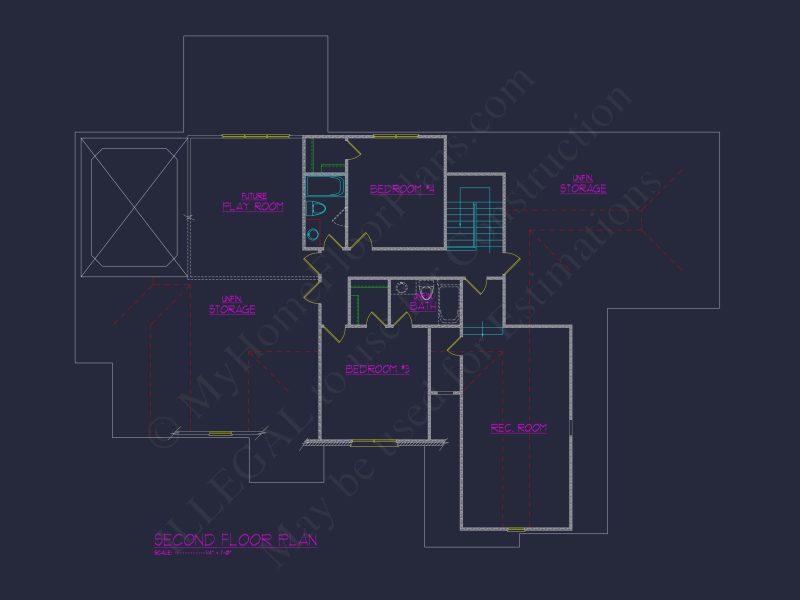 Timeless house Floor Plan: 2-Story CAD Designs & Blueprint