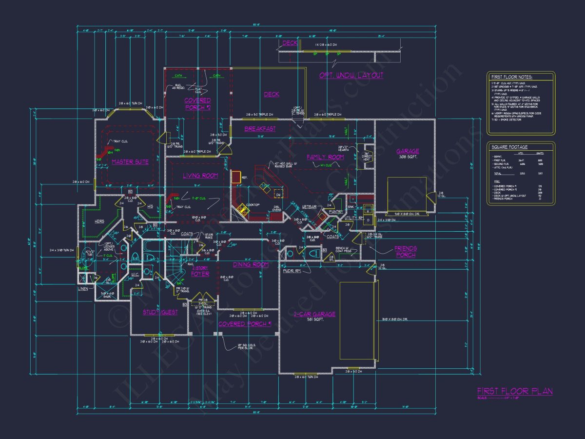 Timeless house Floor Plan with Architectural Blueprint Designs