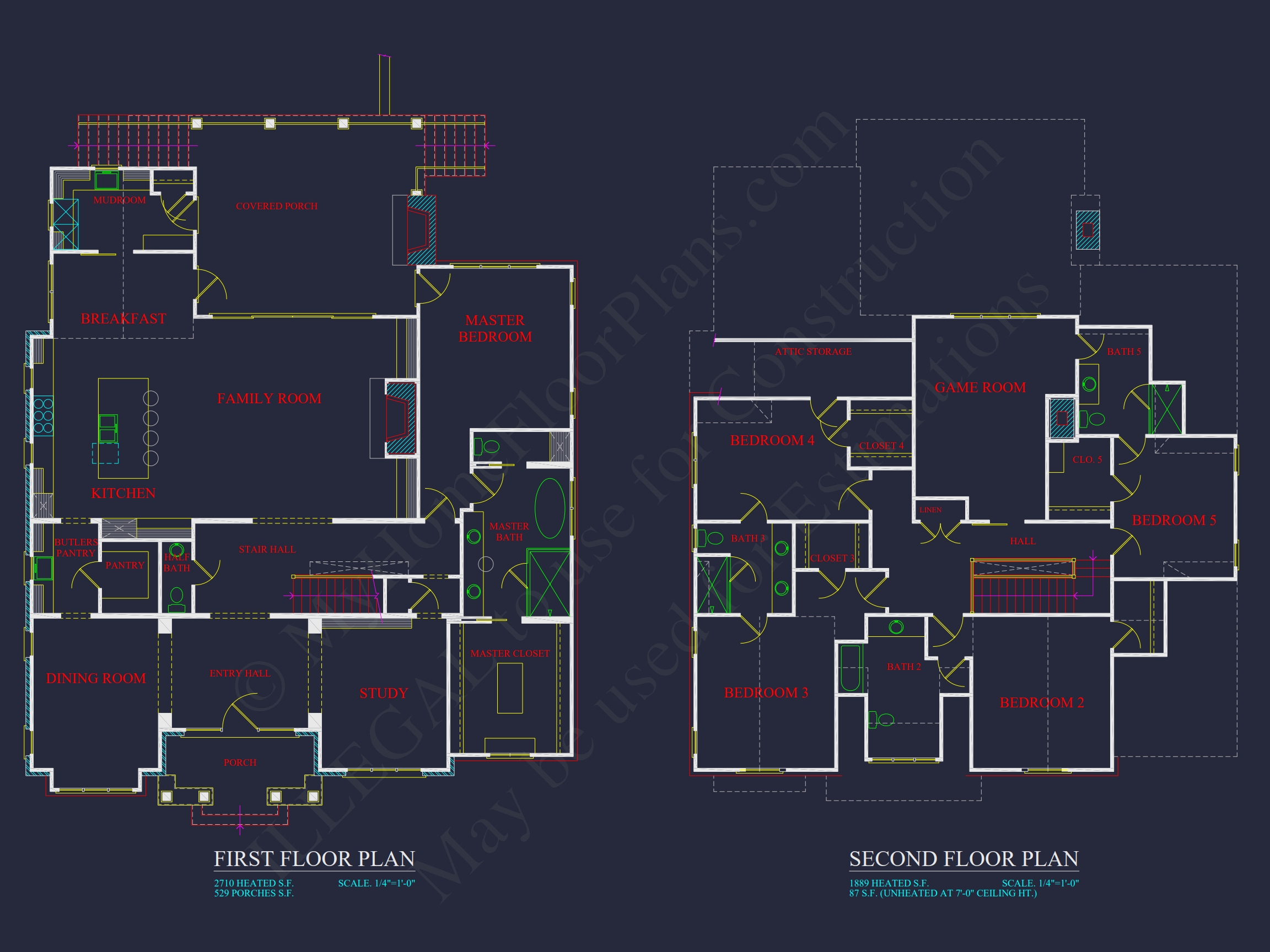 Timeless Home Plan: Blueprint,CAD Floor Designs